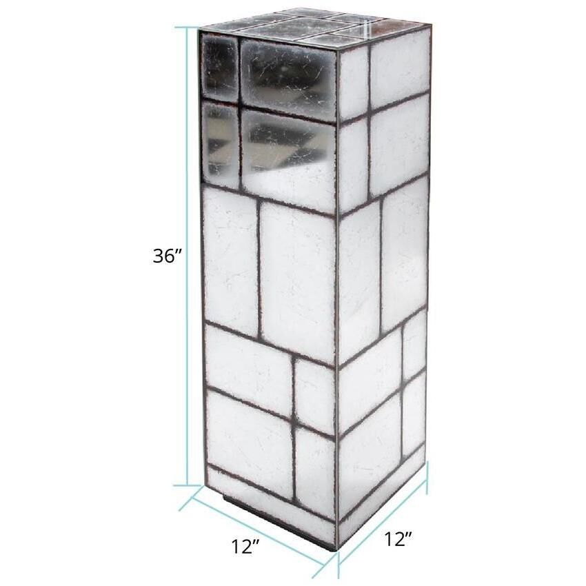 Braque 36 X 12 inch Smokey Gray and Black Pedestal